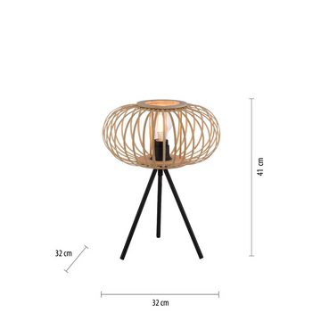JUST LIGHT Tischleuchte RACOON, ohne Leuchtmittel, ExklusiveE27, Schalter, Schnurschalter