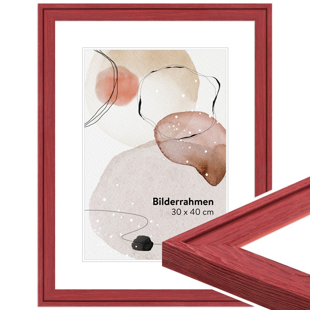 WANDStyle Bilderrahmen H120, Rot, gemasert, aus günstig online kaufen