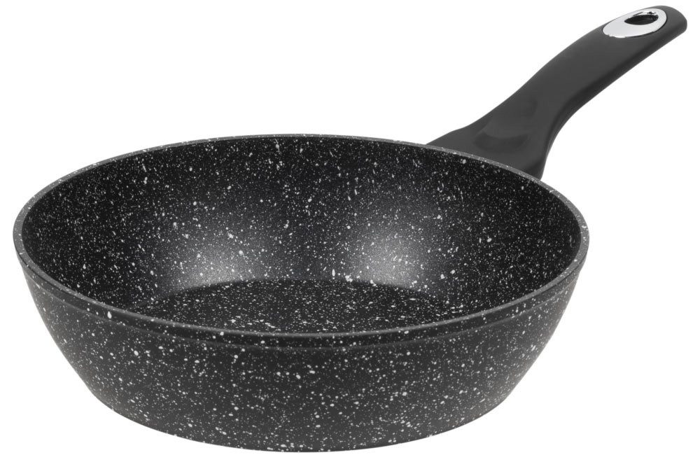 RESTO Kitchenware Bratpfanne Antlia, tiefe Pfanne mit ergonomischem Soft-Touch-Griff, Aluminium (1-tlg), Marmor-Antihaftbeschichtung, 4-lagig, für alle Herdarten geeignet