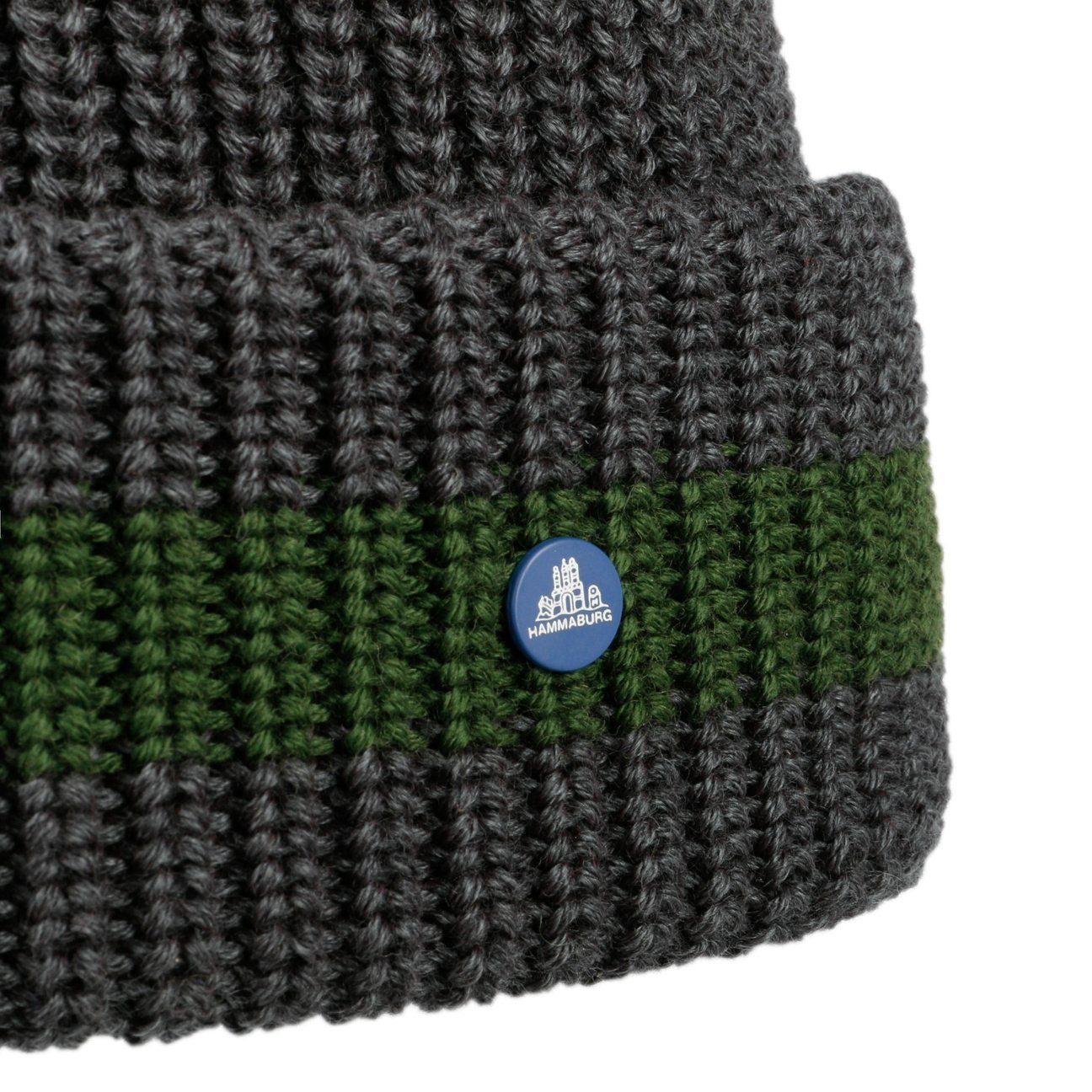 Hammaburg Beanie (1-St) Wollmütze mit Umschlag, Made in Italy