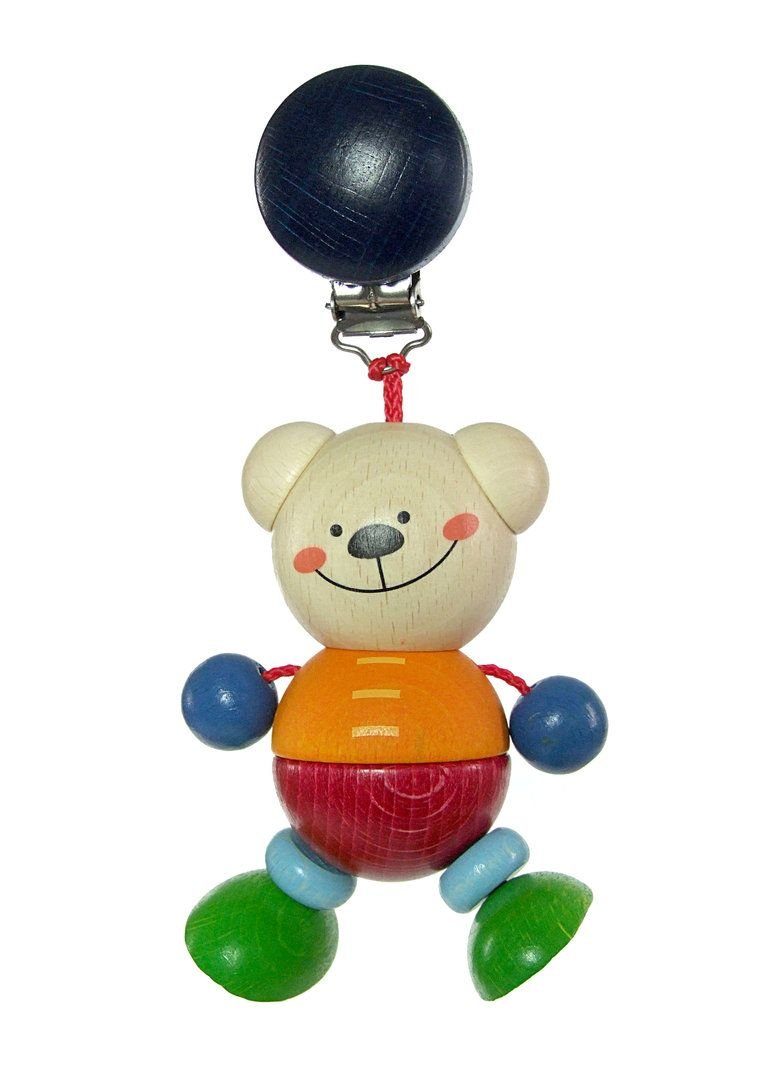 HESS SPIELZEUG Kinderwagenkette Holzspielzeug Clipfigur Bär Henry BxLxH 65x40x190mm NEU