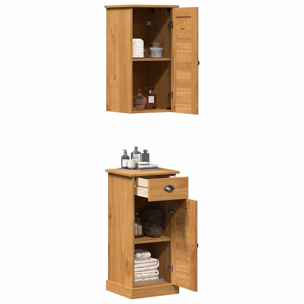 vidaXL Badezimmerspiegelschrank Badezimmerschrank VIGO 2 stk. Braun und Honigbraun (2-St)