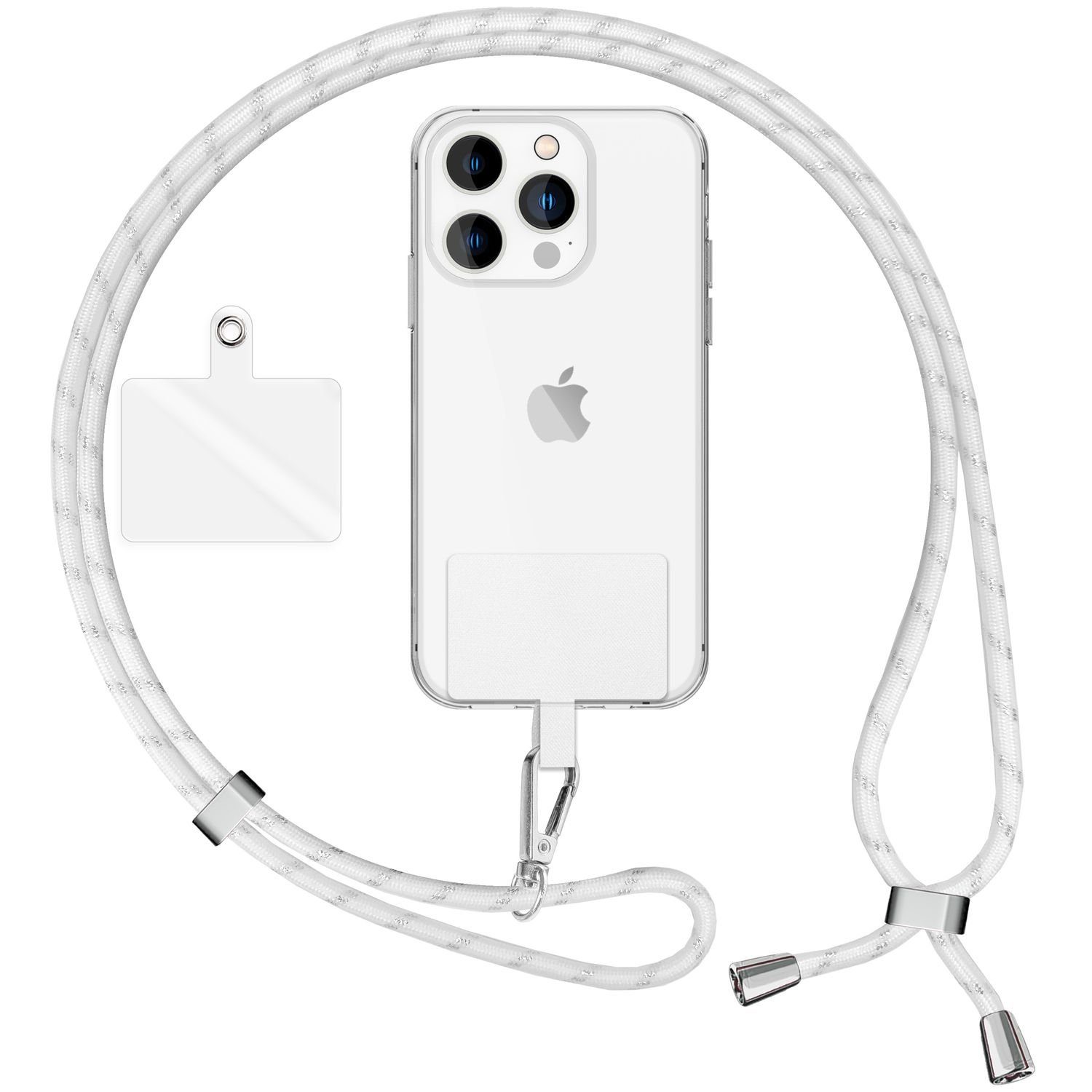 Nalia Handykette Universal Smartphone, Buntes Handy Band zum Umhängen mit Pad / 160 cm Schlüsselband Lanyard