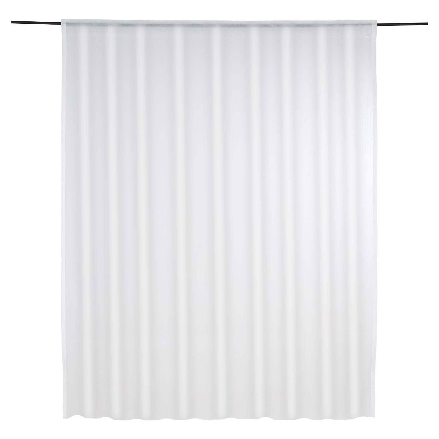 Verdi Gardine KIRELLA, 450 x 245 cm, Weiß, Polyester, Einfarbig (1 St), Stangendurchzug, Polyester