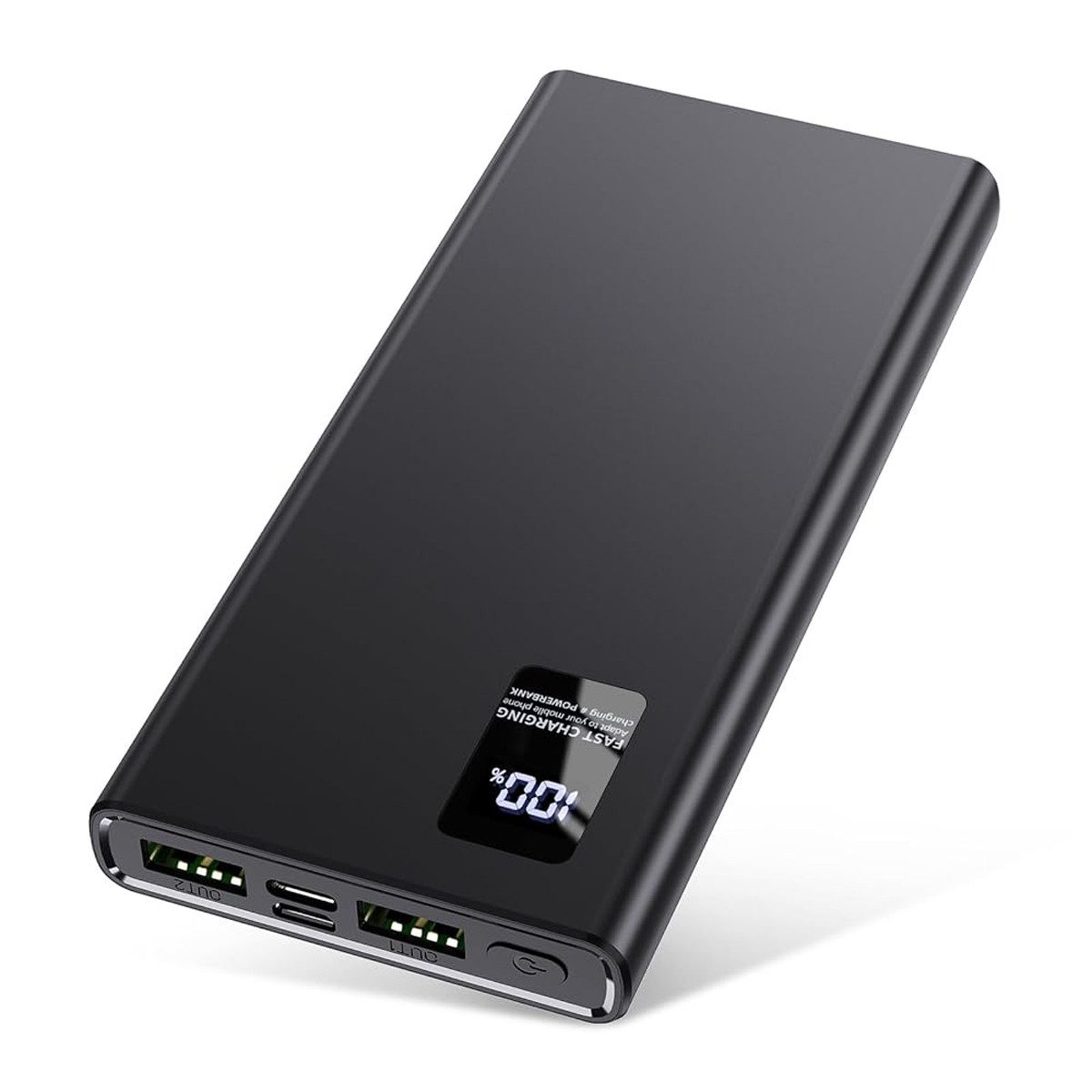 AeroAxis 12000mAh Powerbank 22,5W–4 Ausgänge, Typ-C, 2×USB-A, Micro-USB Powerbank 12000 mAh, Ideal für Reisen & Notfall, Kompatibel mit allen Smartphones