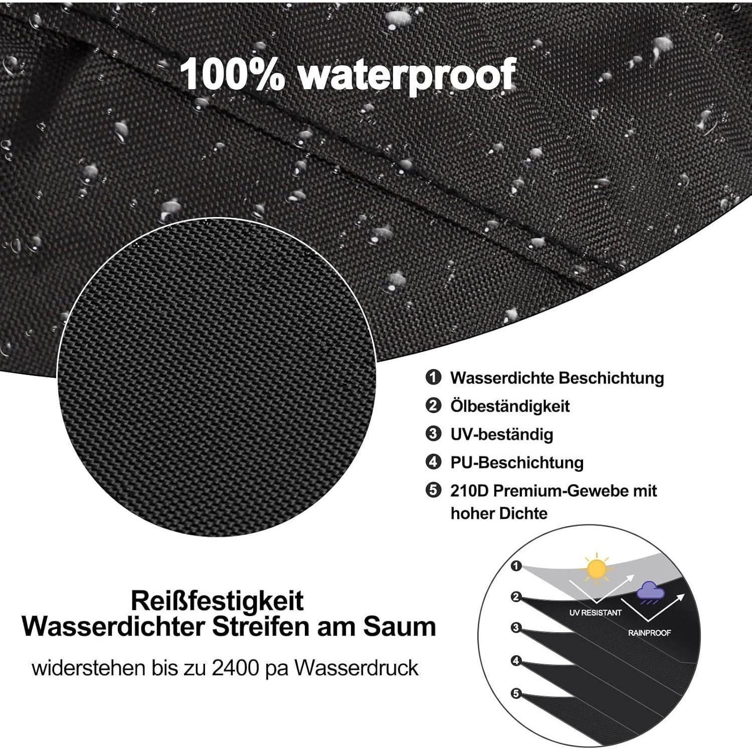 LuxusKollektion Heizstrahler-Schutzhülle Wetterschutzhülle Terrassenheizer boxsack stehend Heizpilz 420D