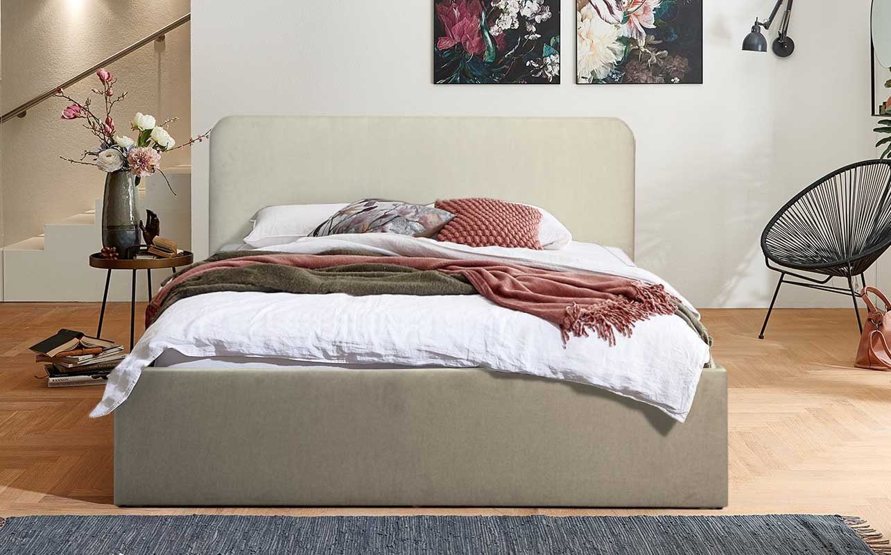 Halmon Schlafkomfort Betten Polsterbett Mailand (Mit Stauraum unter der Lie günstig online kaufen