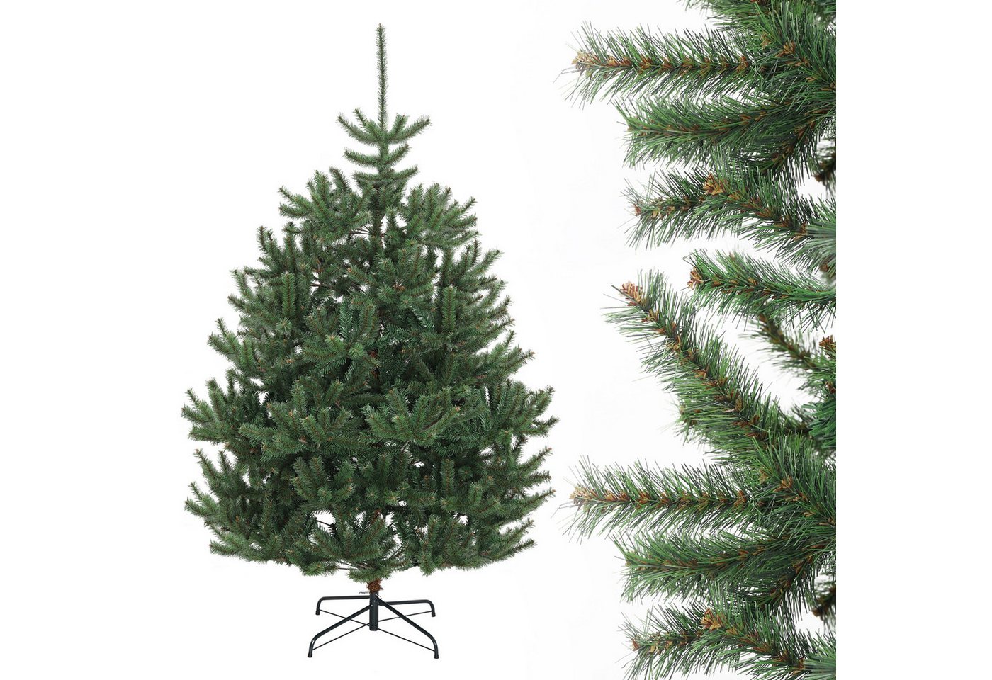 Salcar Künstlicher Weihnachtsbaum Ultra-realistische Nordmanntanne Weihnachtsbaum Künstlich Tannenbaum, Nordmanntanne, 180 cm mit 1118 …