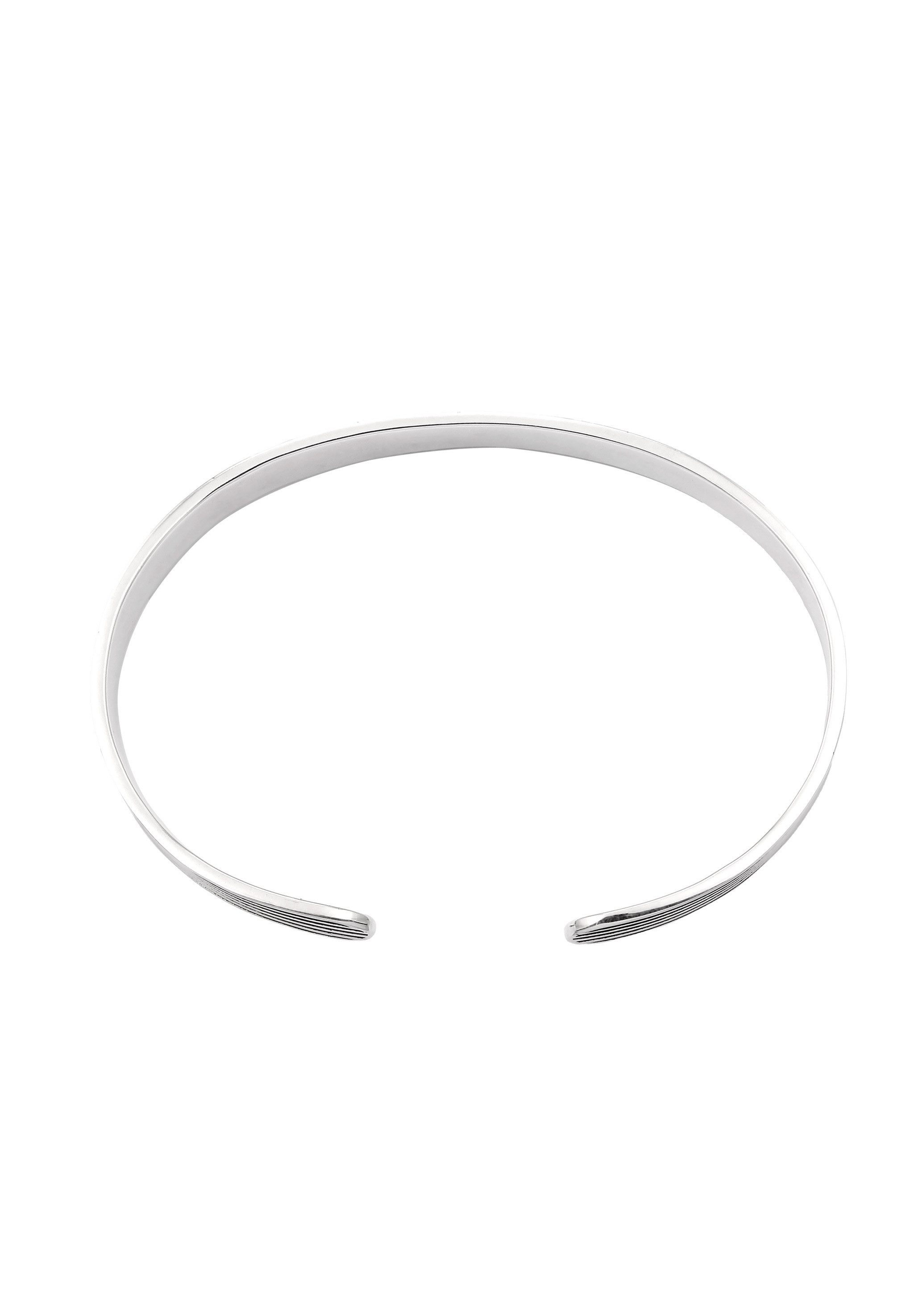 Kuzzoi Armreif Armreif Rillen Style 925 Sterling Silber (kein Set)