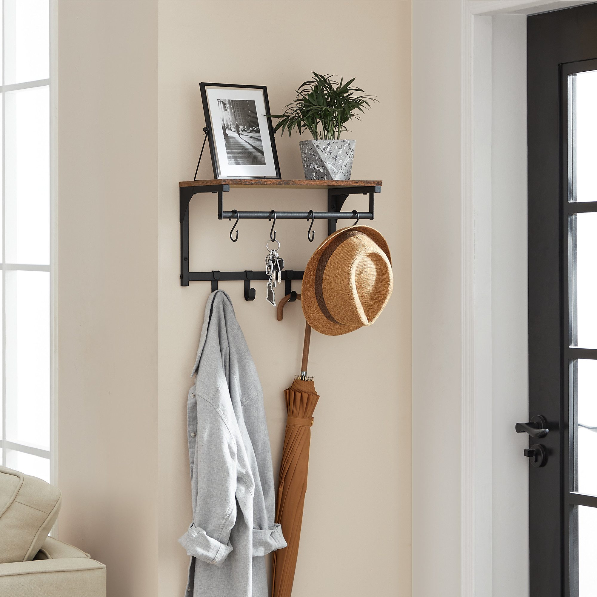 VASAGLE Wandgarderobe (1 St), Wandregale mit günstig online kaufen