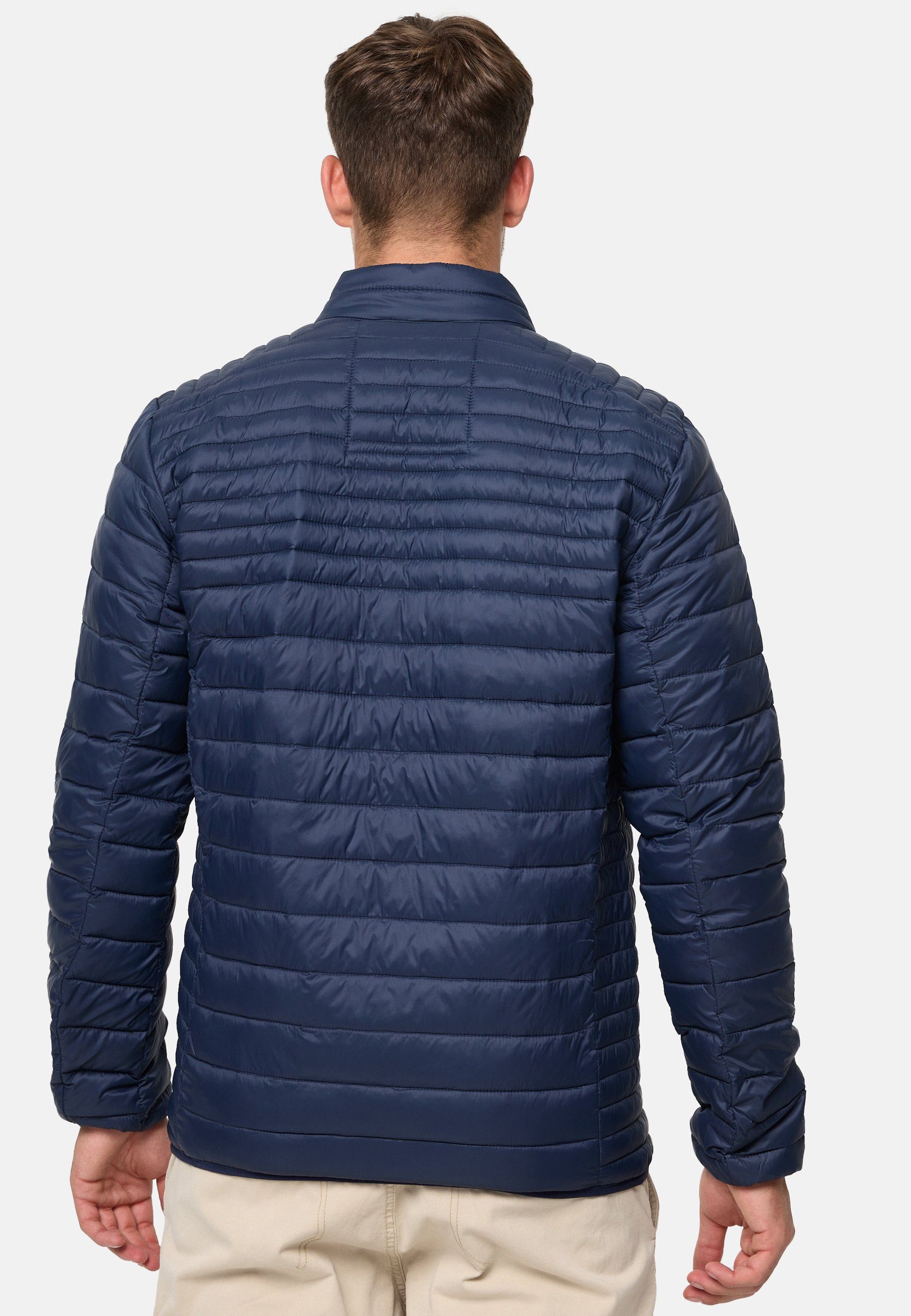 Indicode Steppjacke Herren Islington Herrenjacke Daunen-Optik Steppjacke mit Stehkragen