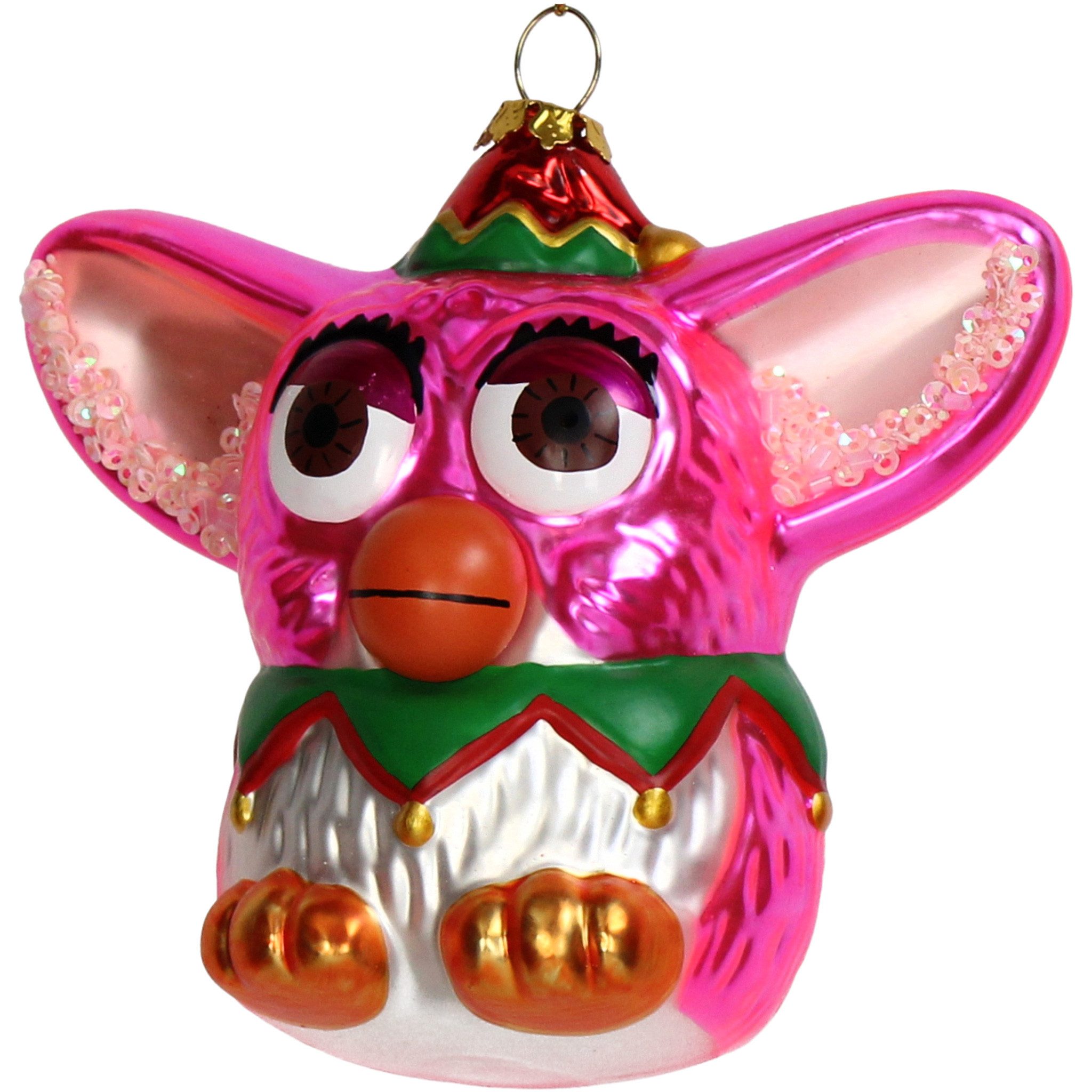 HD Collection Christbaumschmuck, Christbaumschmuck Glas 11,6cm Furby Figur Pink