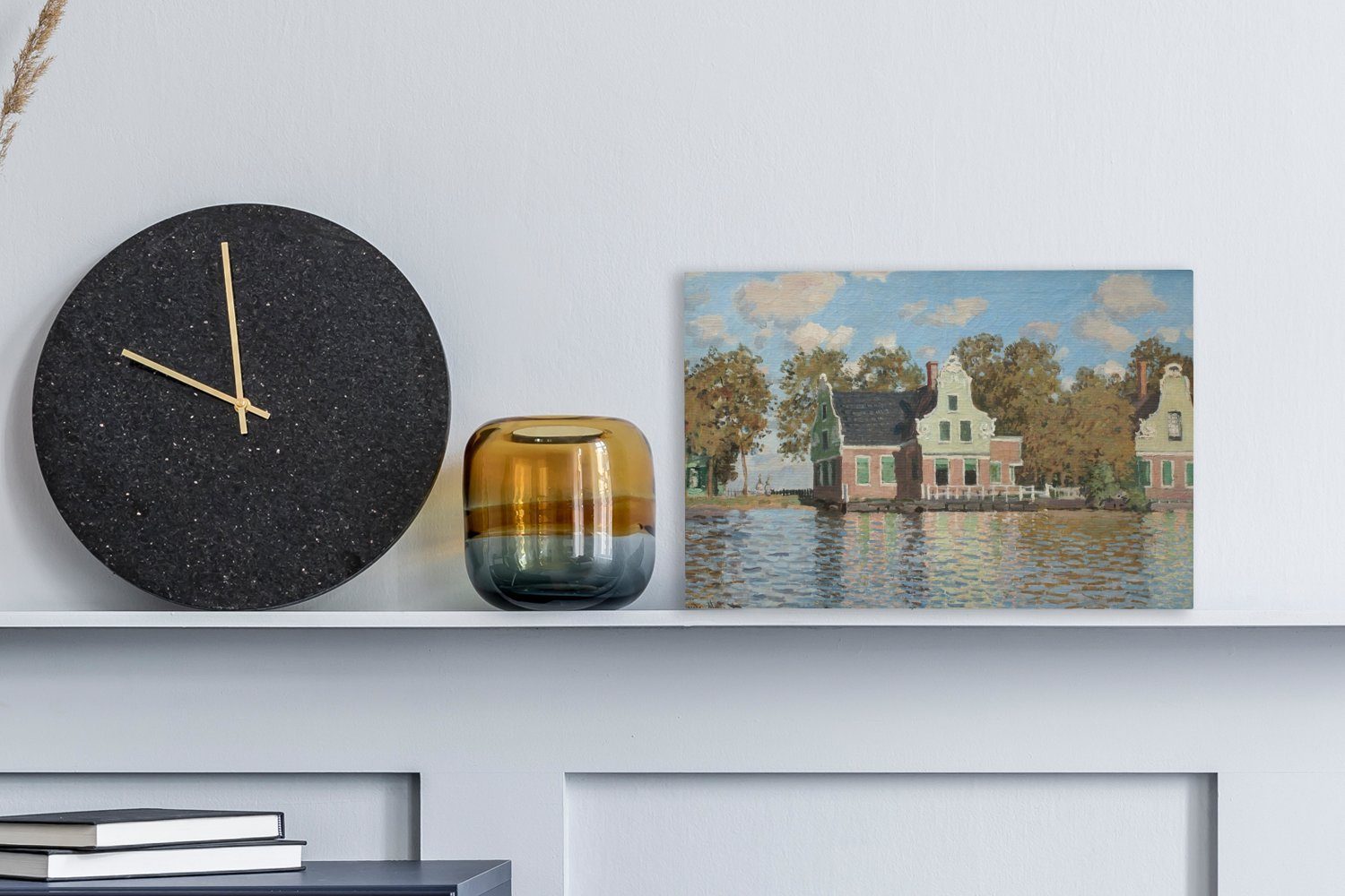 OneMillionCanvasses® Leinwandbild Das Haus am Fluss günstig online kaufen