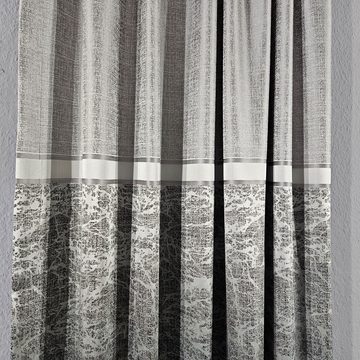Vorhang 2er Schal Set Fon Grau, Gardinen by Justyna, Kräuselband (2 St), abdunkelnd, verdunkelnd, abdunkelnd, Blickdict, Verdunkelung
