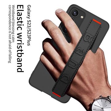 Wigento Handyhülle Für Samsung Galaxy S23 5G TPU Armband Handy Tasche Hülle Cover Case