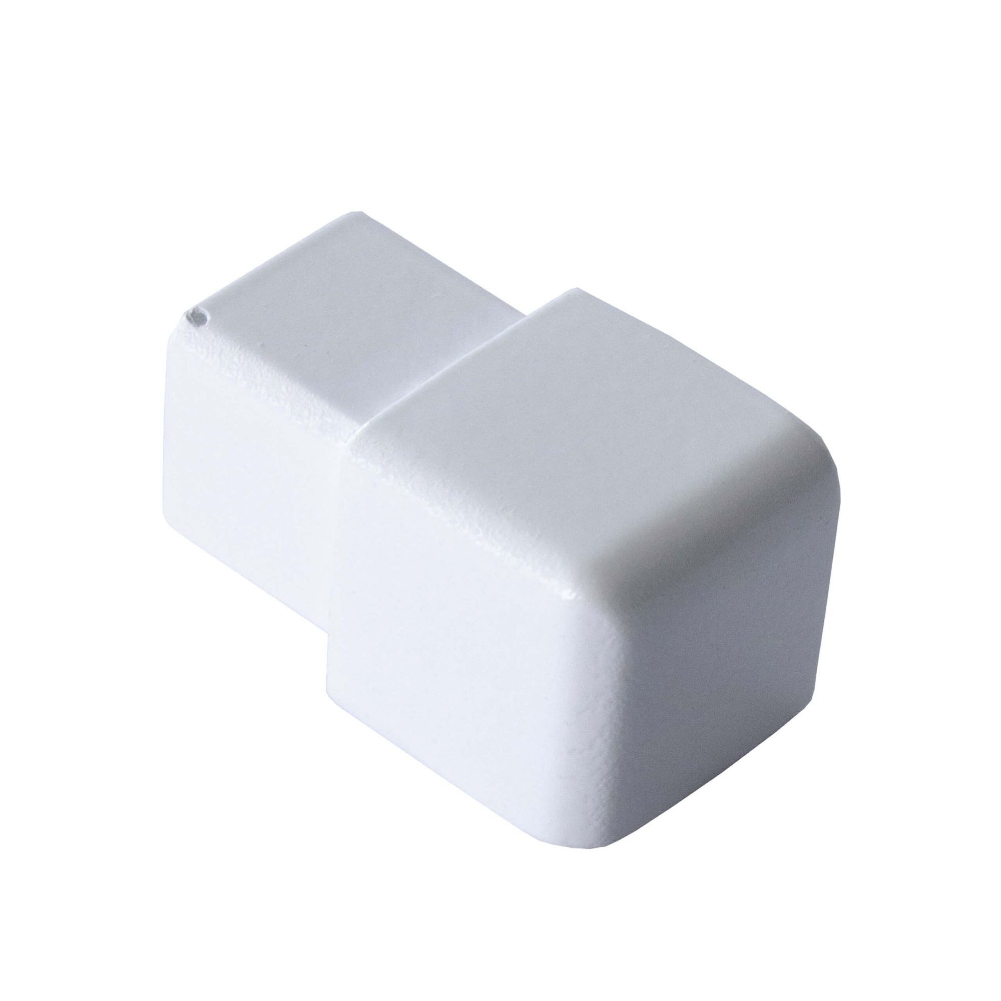 Dalsys Profil Endstück für Fliesenschiene (12,5mm Weiß, 1-St), Quadratprofil Aluminium (eloxiert), Fliesenprofil