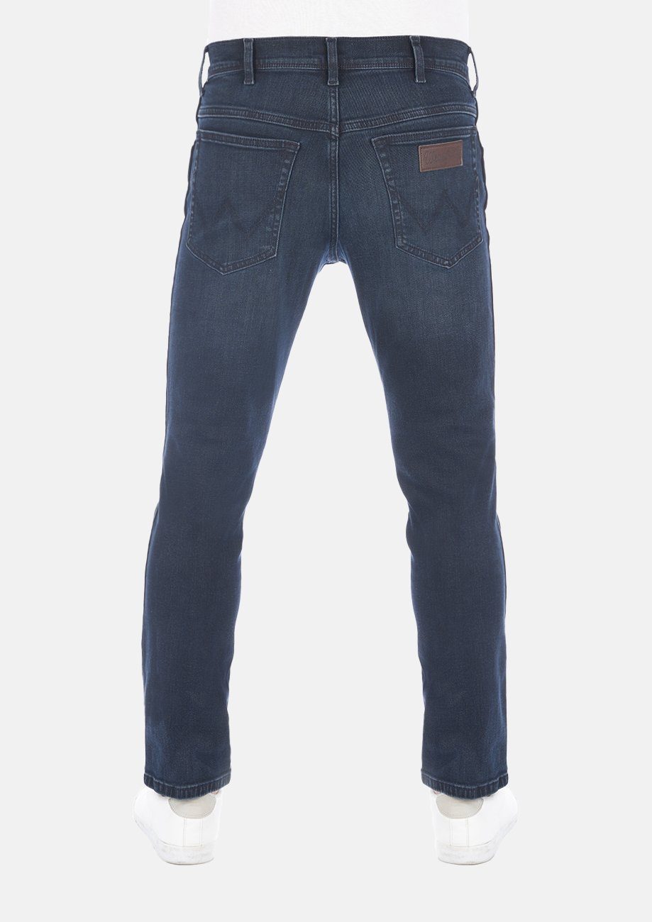 Hose (W12SLR20V) mit Jeanshose Wrangler Texas Denim Stretch Rough Blue Slim-fit-Jeans Herren Fit Slim