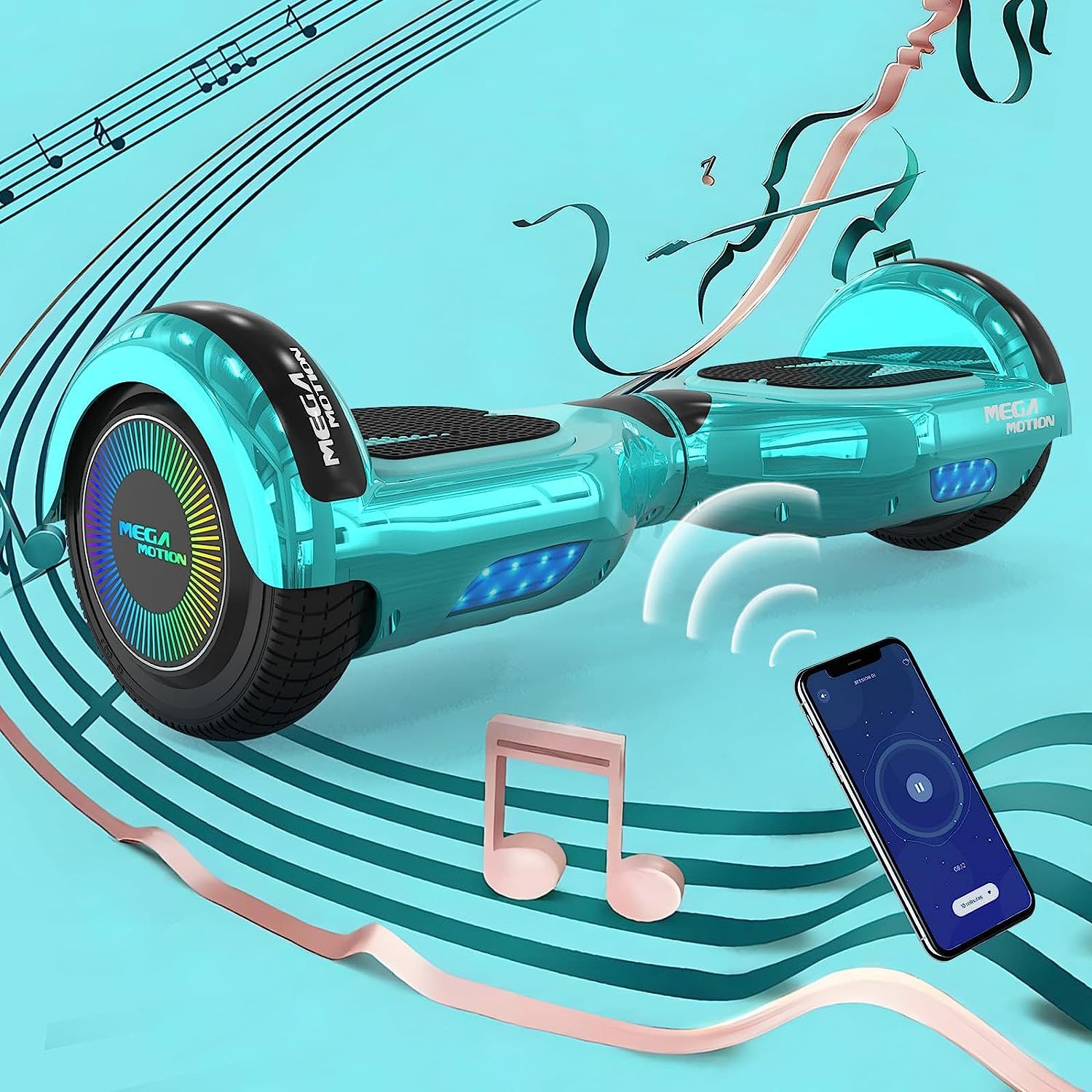 HITWAY Balance Scooter 6,5 Zoll Hoverboard mit Bluetooth und zwei starke Motoren