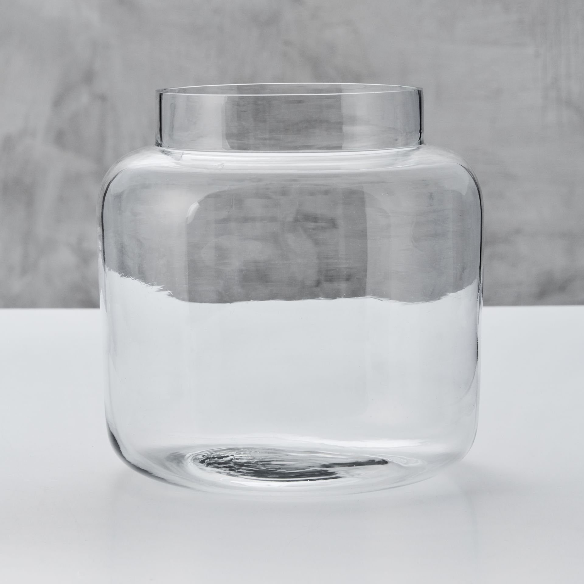 Flaschenform, Höhe carla&marge (Dekovase Ganella 22 aus Glas, rustikale Tischvase ca. cm Blumenvase in transparent),
