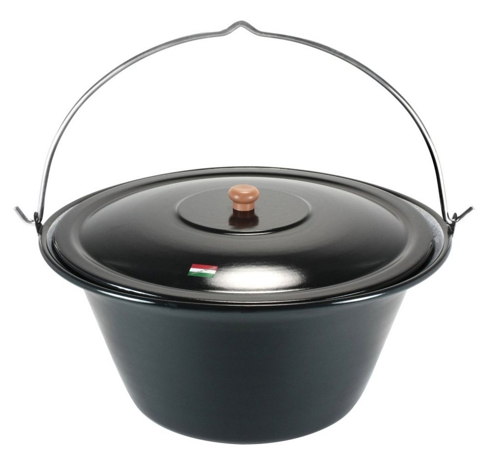 Grillplanet Holzkohlegrill Gulaschkessel 30 Liter und Deckel, Set