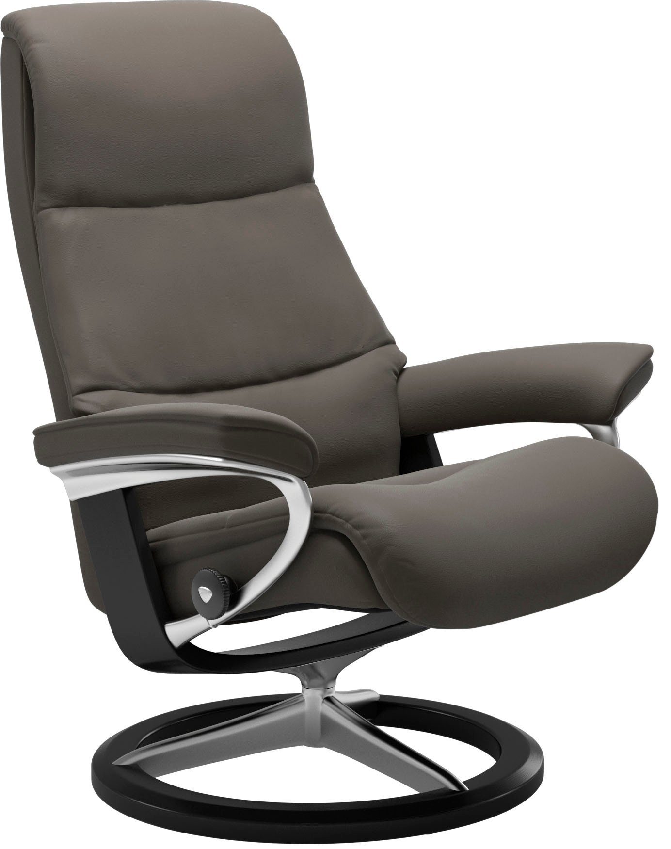 Schwarz Relaxsessel View, M,Gestell Base, Größe mit Signature Stressless®