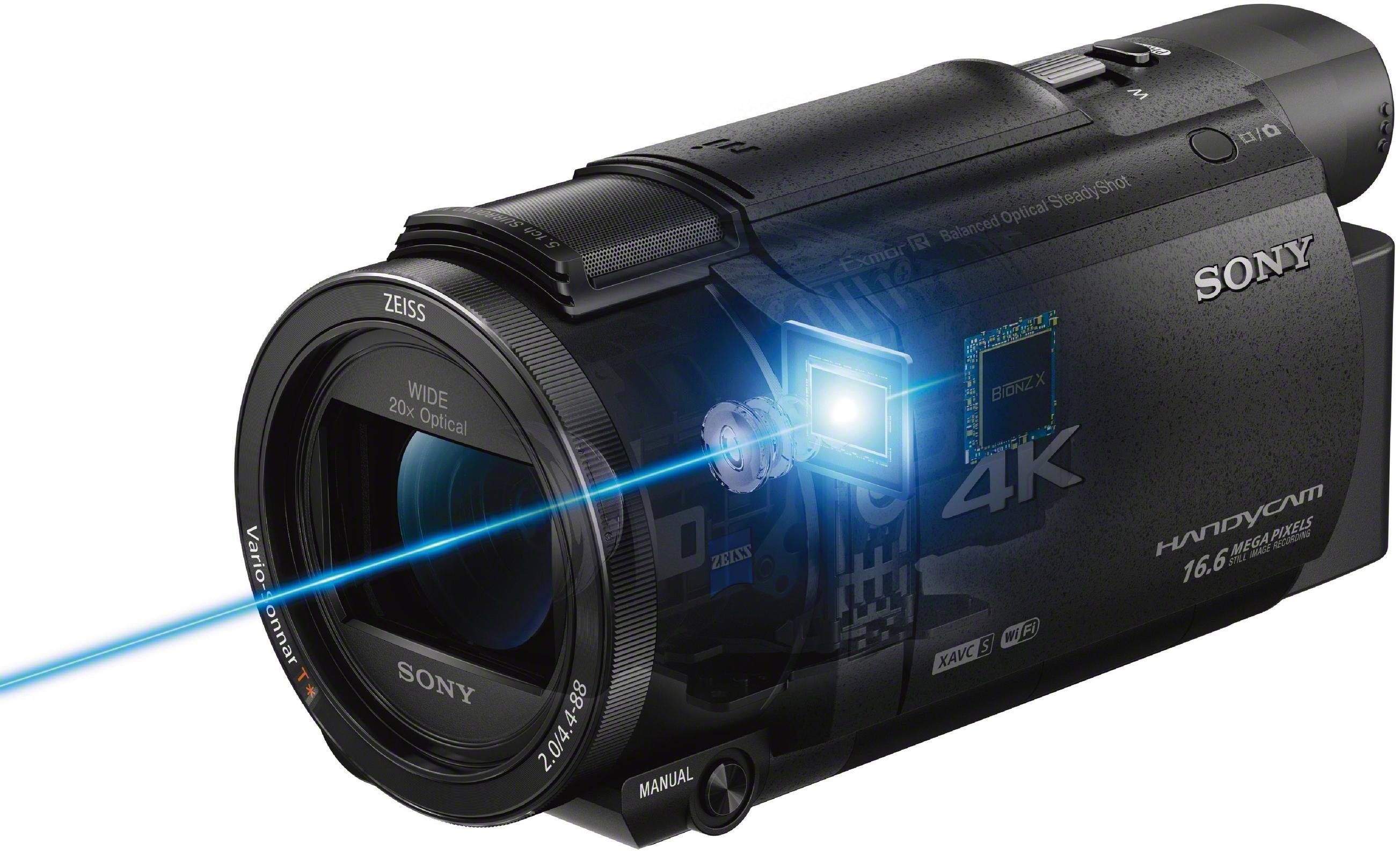 WLAN (Wi-Fi), Sony (4K Ultra FDRAX53.CEN opt. HD, NFC, Camcorder 20x Zoom)