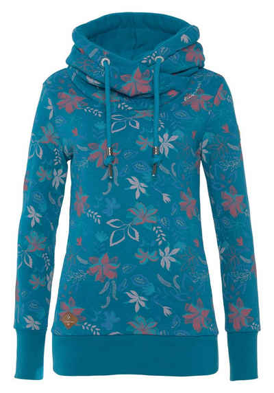 Ragwear Sweater GRIPY FLOWERS O Hoodie mit floralem All Over-Druck