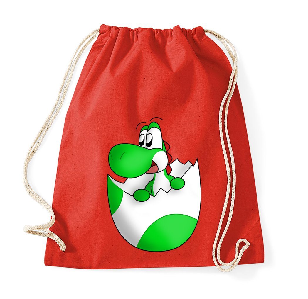 Blondie & Brownie Turnbeutel aus Baumwolle Baby Yoshi Ei Mario Gaming Super Retro Konsole