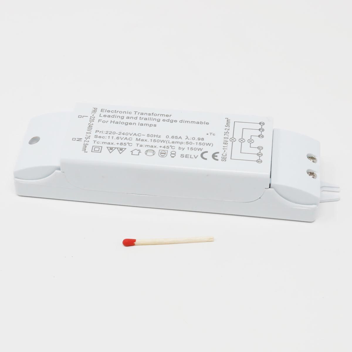 Maxtrack Elektronischer Halogen-Trafo, 50-150W, 230V-12V AC Trafo