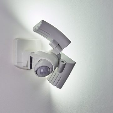 hofstein Außen-Wandleuchte LED Sensor Aussen Wand Lampe weiß Balkon Hof Terrassen Haus Tür