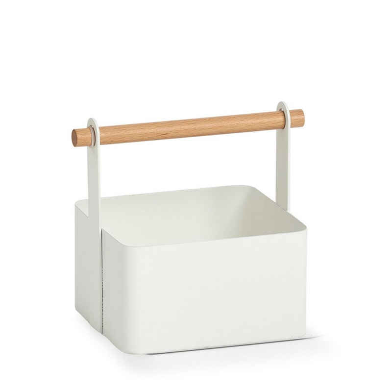 Neuetischkultur Aufbewahrungsbox Tragekorb Weiß (Stück, 1 St), Utensilienhalter Servierkorb Menage