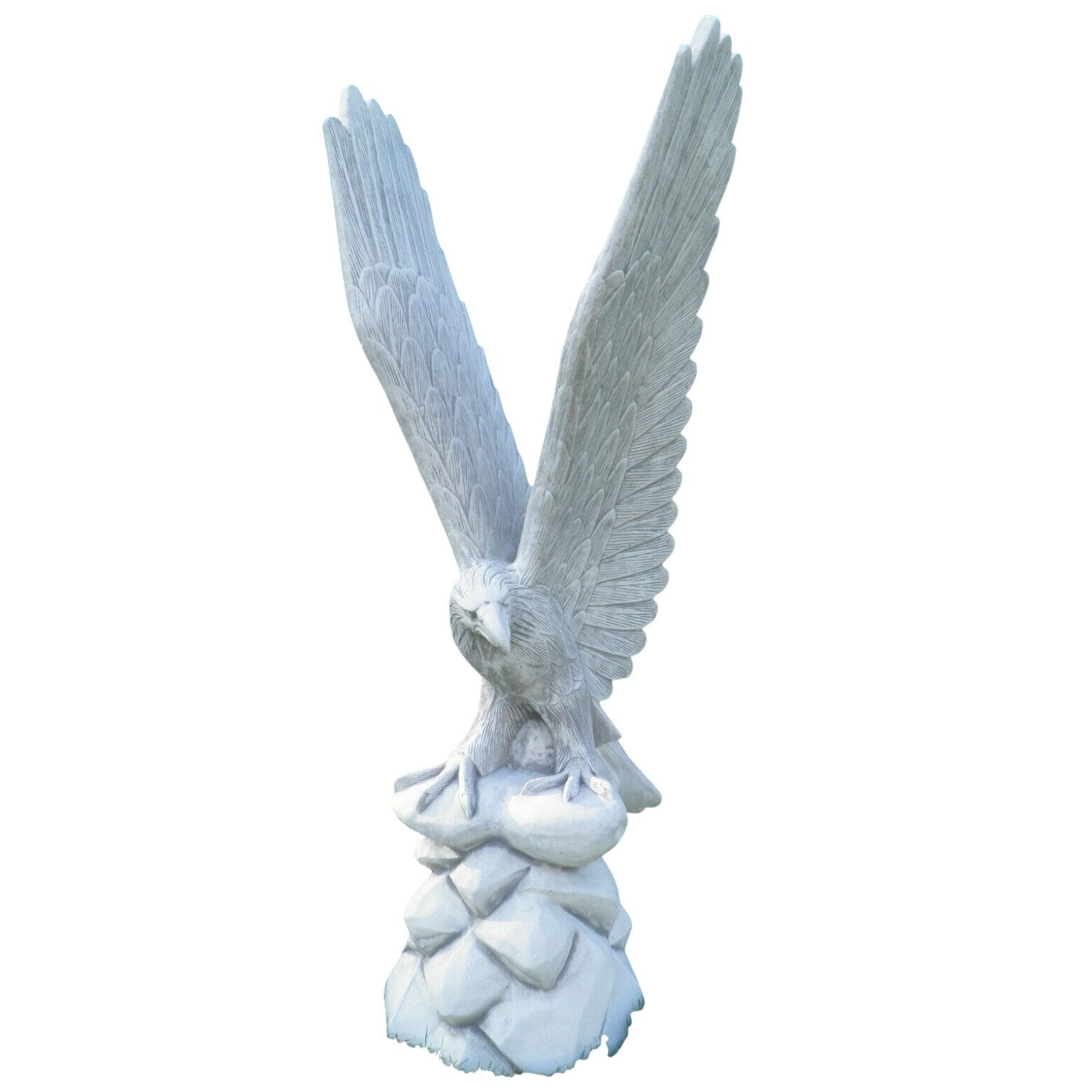 DEKO VERTRIEB BAYERN Gartenfigur XXL Premium Statue Adler Stein 175 cm hoch Garten Deko Figur