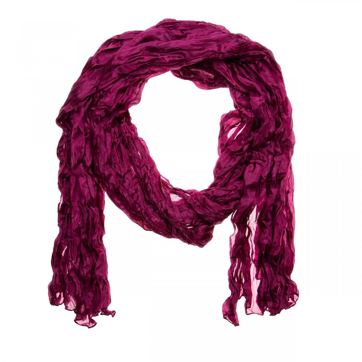 Silkroad Seidenschal Knitterschal Halstuch Schal Crashschal einfarbig