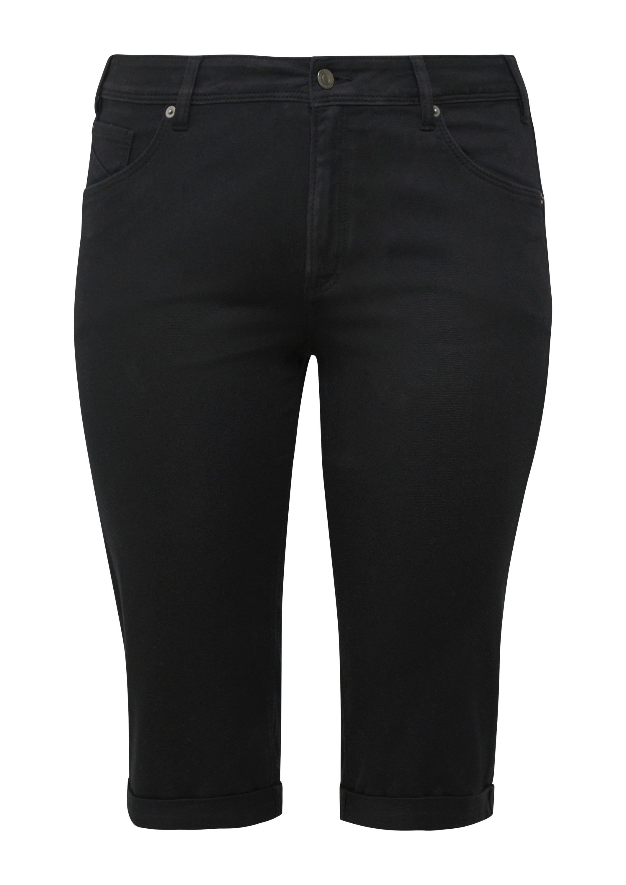 QS Jeansshorts Jeans-Hose Jeans / Curvy Fit / Mid Rise / Capri Length günstig online kaufen
