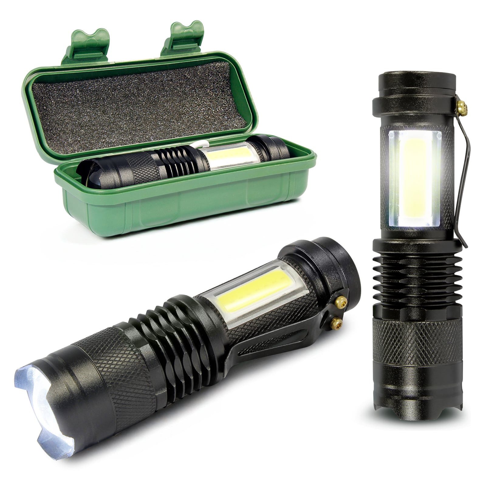 EAXUS LED Taschenlampe Glow-Max (1-St), mit 2 Lichtquellen und 3 Lichtmodi