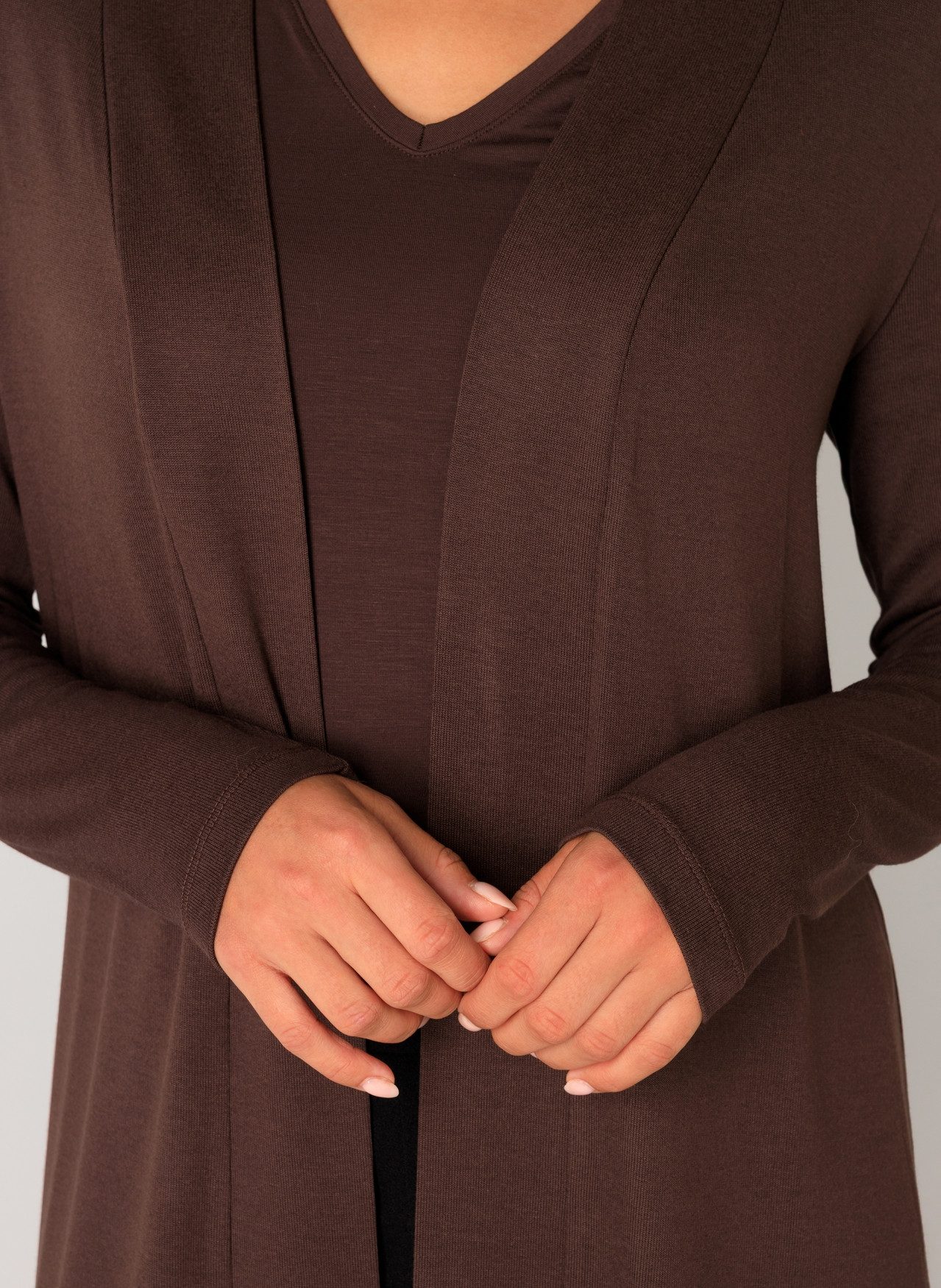 Base Level Longstrickjacke Yayla long ohne Verschluss