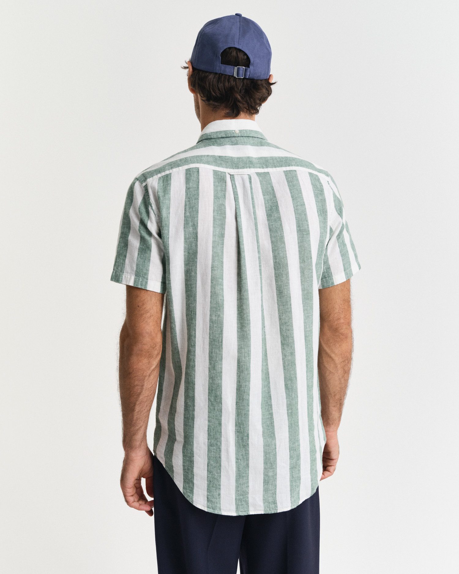 Gant Kurzarmhemd REG COTTON LINEN STRIPE günstig online kaufen