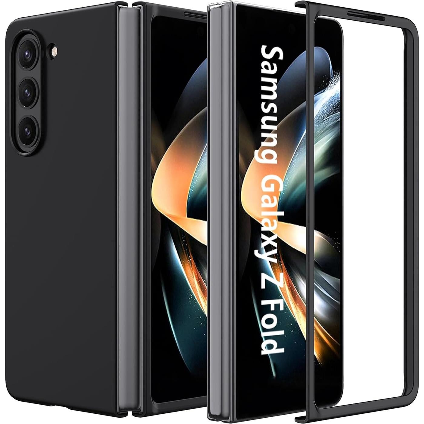 CoolGadget Handyhülle Black Series Handy Hülle für Samsung Galaxy Z Fold 6 7,6 Zoll, Edle Silikon Schlicht Robust Schutzhülle für Samsung Fold 6 5G Hülle