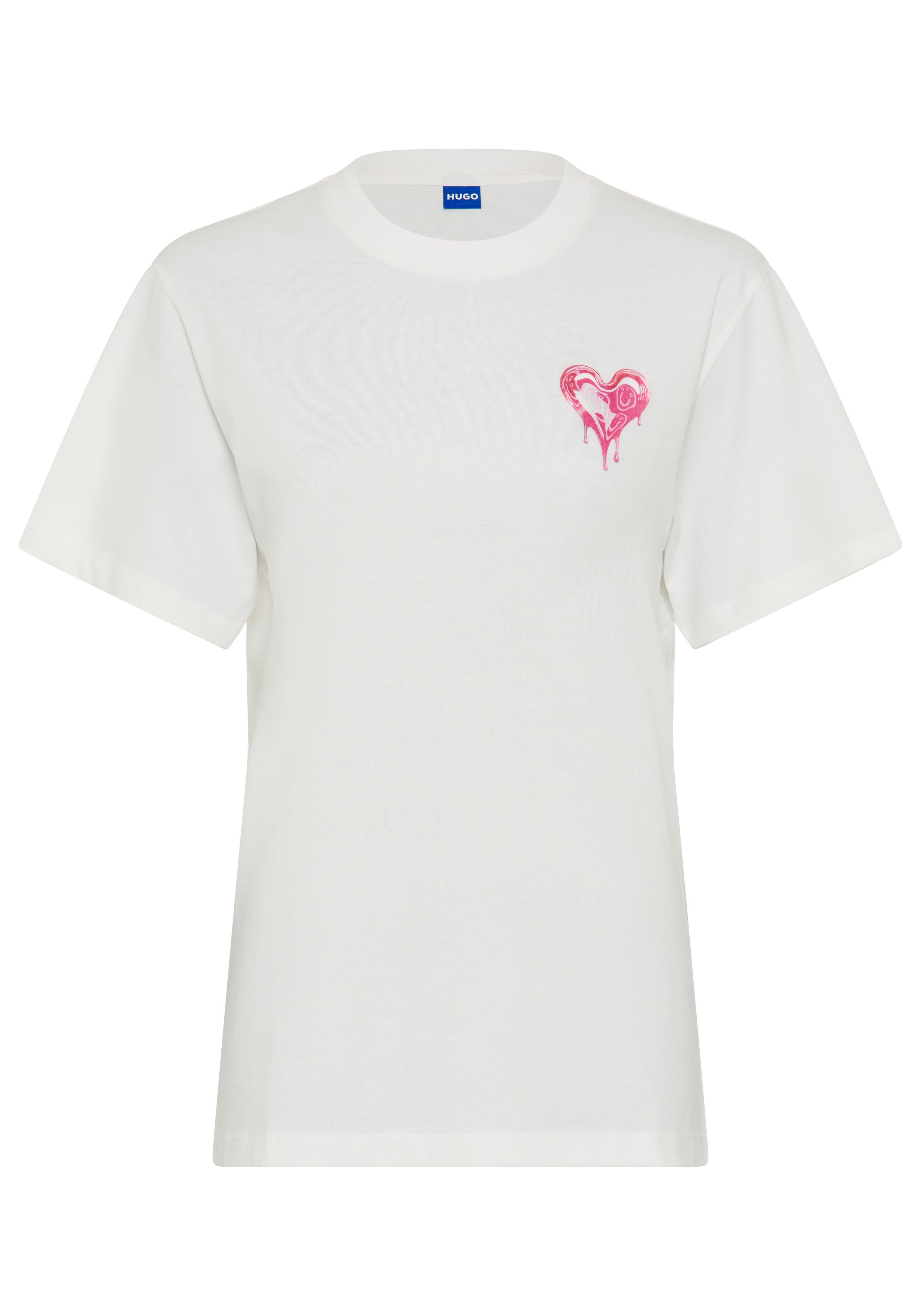 HUGO Blue T-Shirt Vintage Tee im Relaxed Fit günstig online kaufen