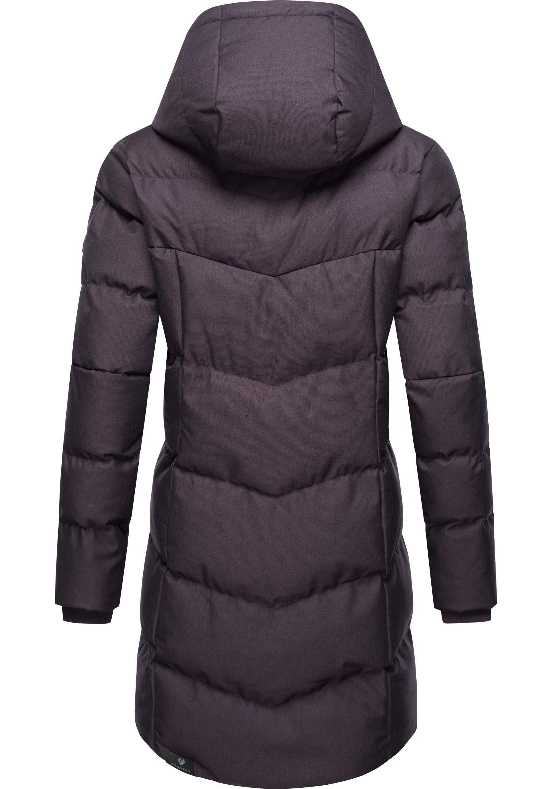 Ragwear Wintermantel Pavla stylischer Winterparka mit Teddyfutter und Kapuze