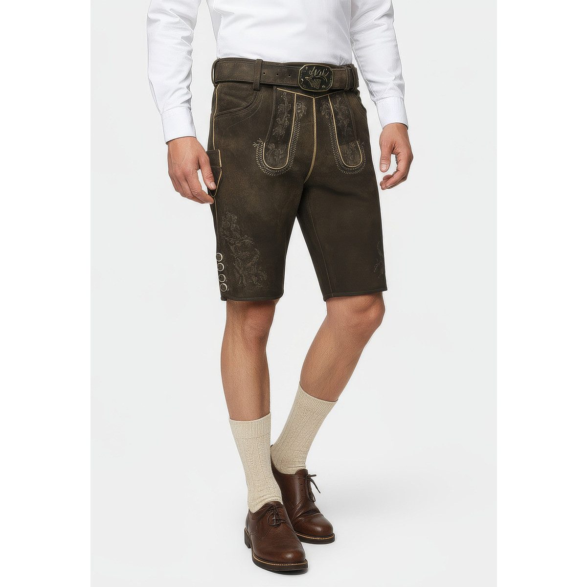 Spieth & Wensky Trachtenlederhose Göllstein Herren (1-tlg) Trachtenlederhose, Trachtenhose, Bayerische Lederhose, Oktoberfest