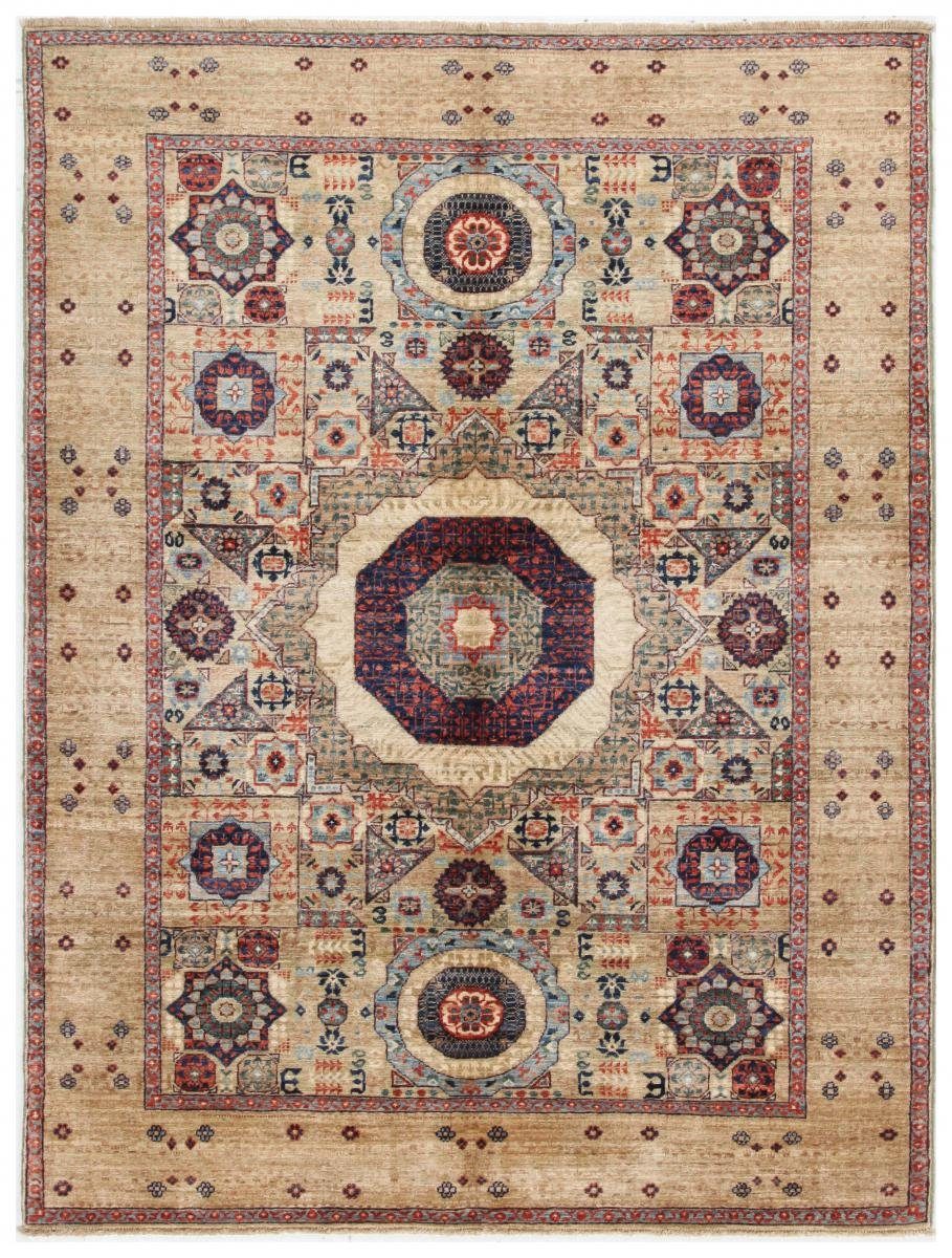 Orientteppich Mamluk 154x206 Handgeknüpfter Orientteppich, Nain Trading, rechteckig, Höhe: 6 mm