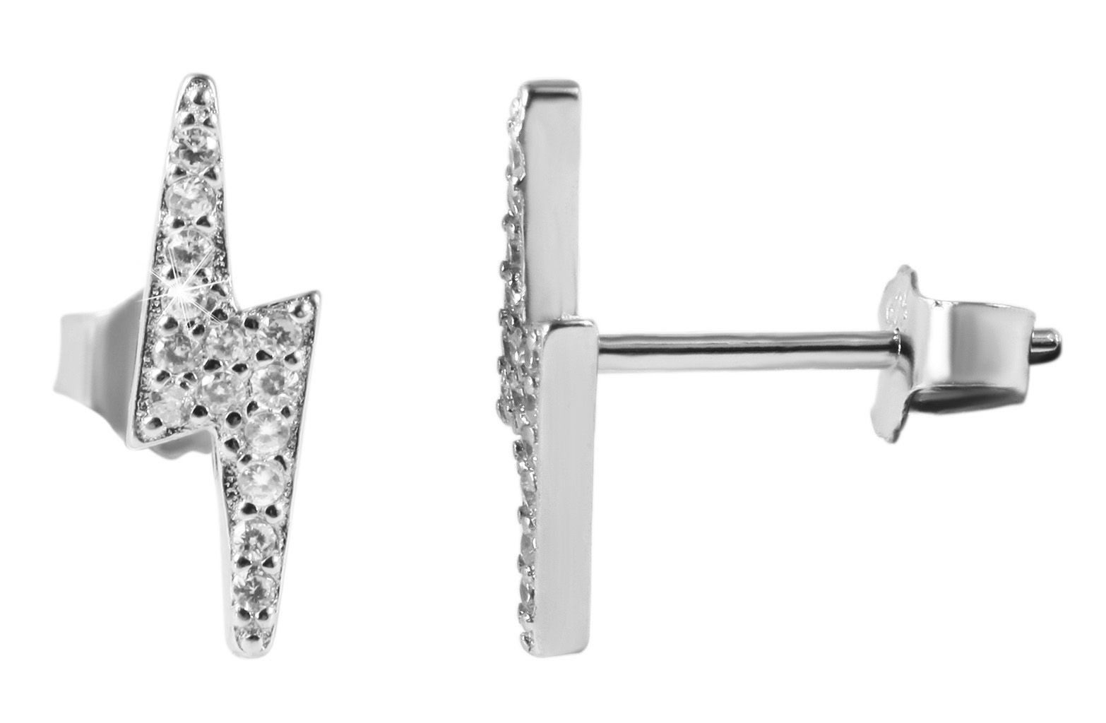 Paar Ohrhänger Ohrringe – Ohrstecker aus 925 Silber mit Zirkonia