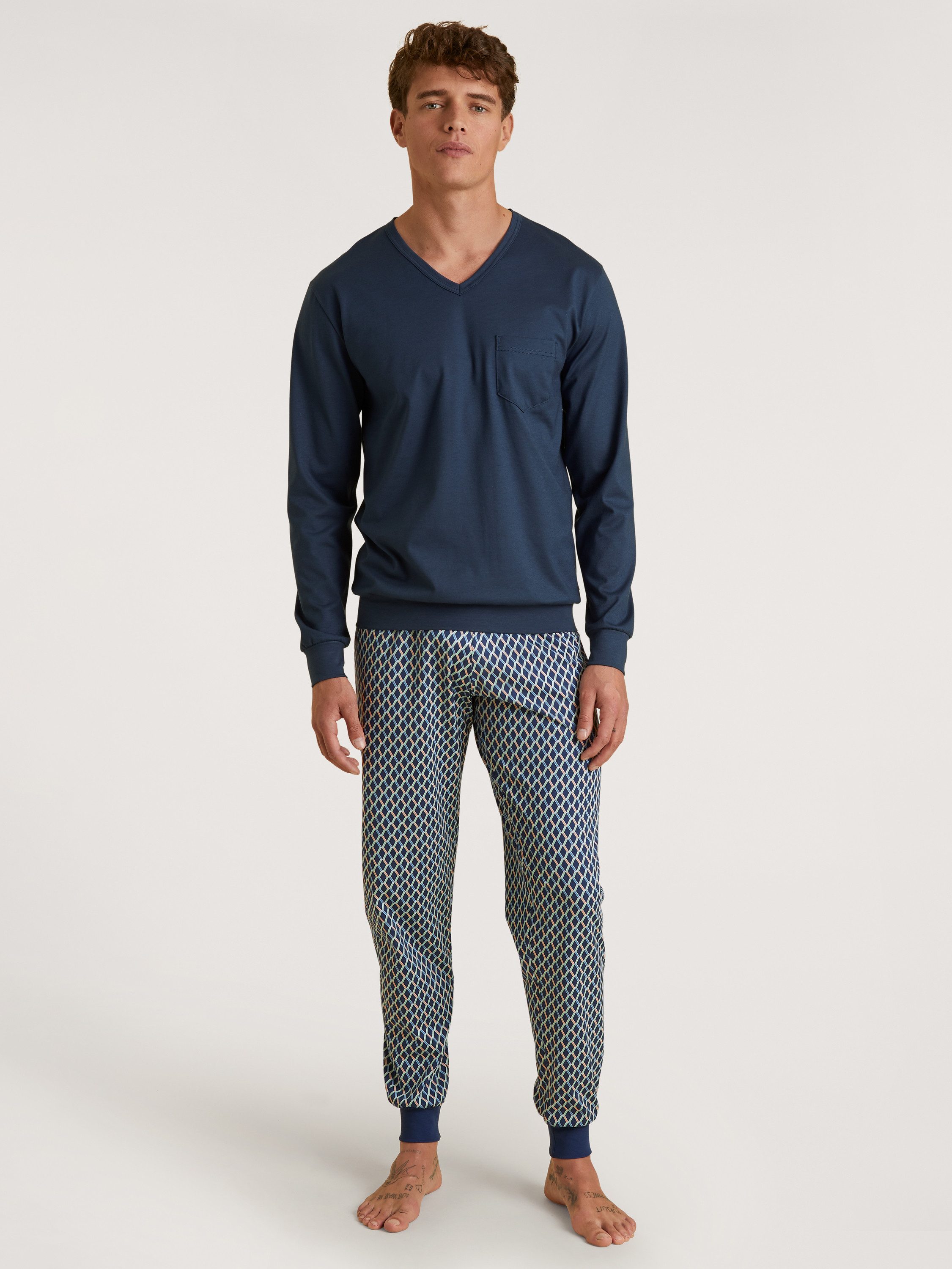CALIDA Pyjama Relax Imprint Herren (2 günstig online kaufen
