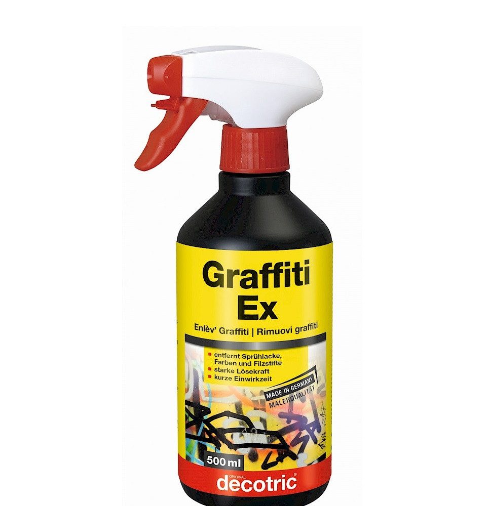 decotric® Graffitientferner EX 500 ml starke Lösekraft Farbentferner Sprühreiniger (einfache Anwendung)