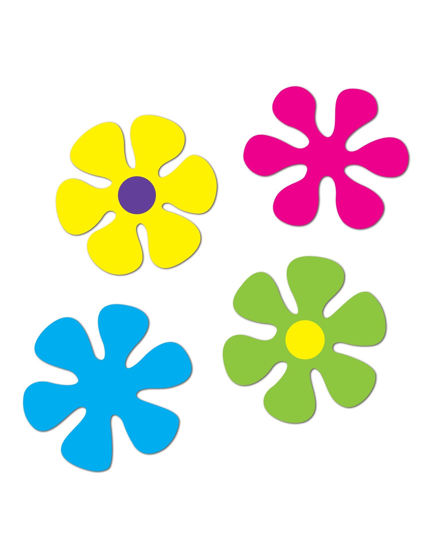 360 Degrees Kostüm Retro Blumenschmuck 4 Stück