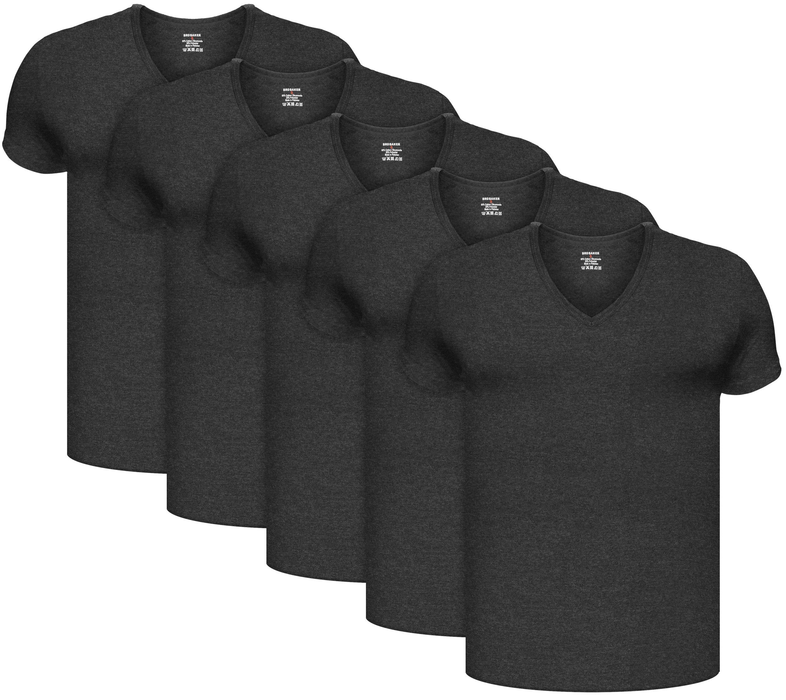 BRUBAKER Unterziehshirt Herren Unterhemd mit V-Neck günstig online kaufen