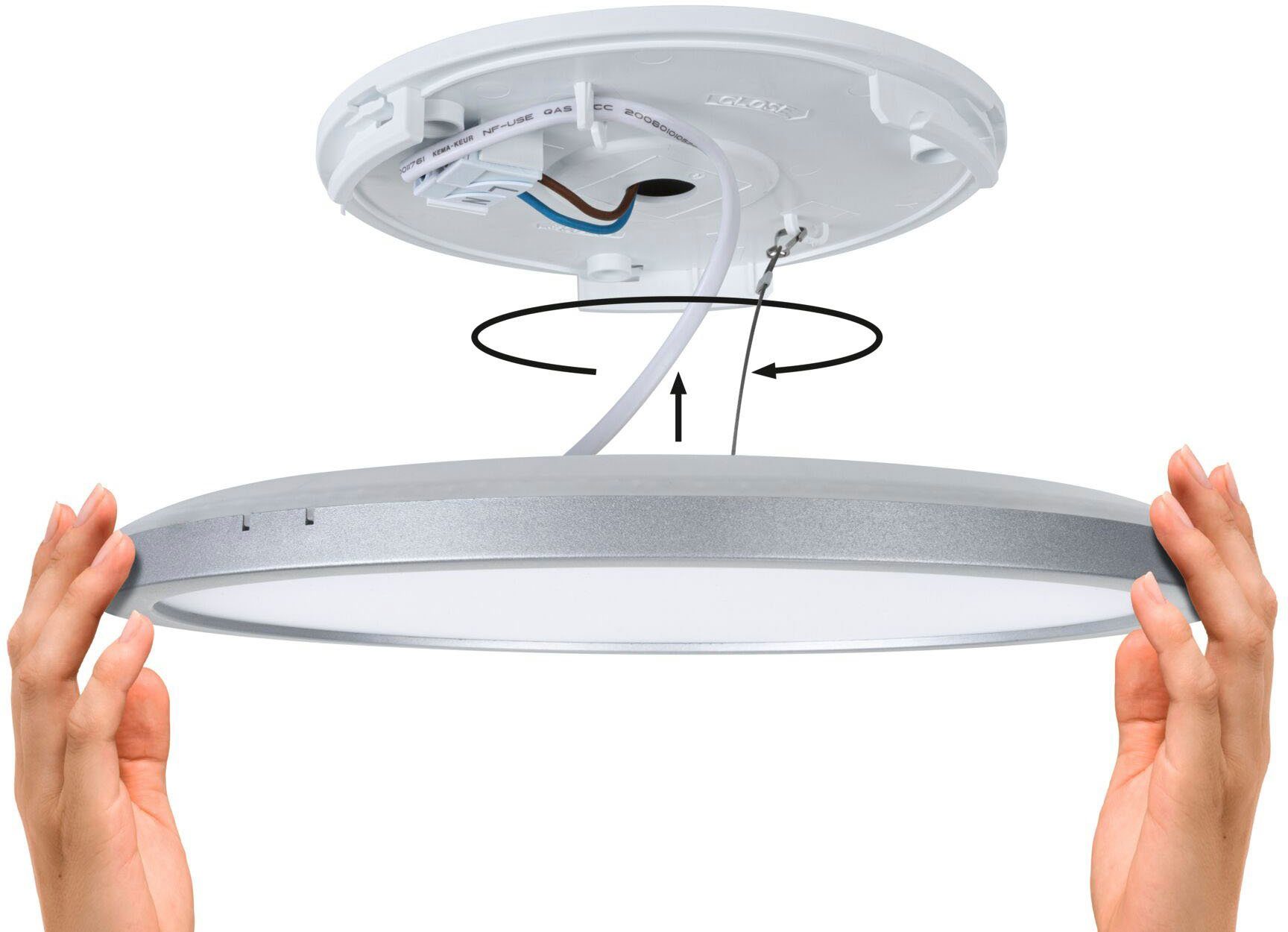 Paulmann LED Panel Atria Shine 16W 3000K 293x293 Eiche Kunststoff IP44, LED fest integriert, Warmweiß, Hintergrundbeleuchtung