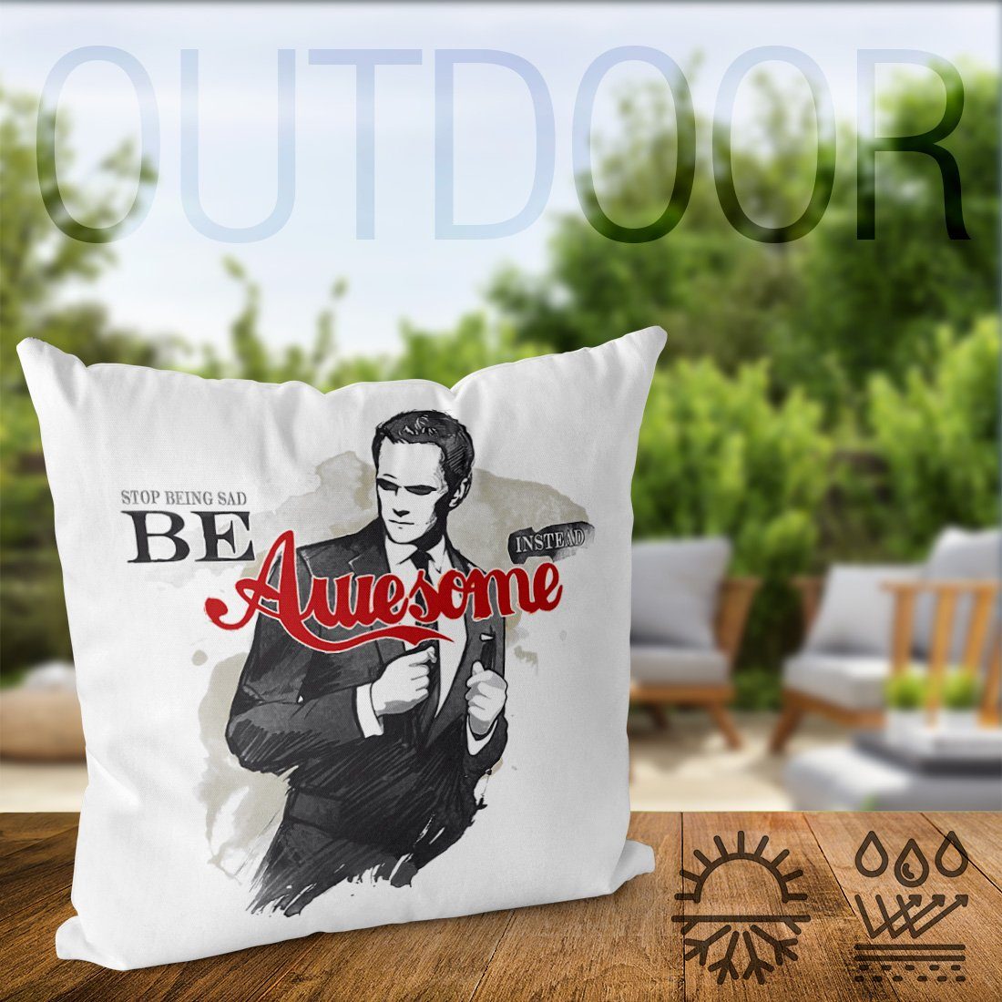 Kissenbezug, VOID, Sofa-Kissen Be Awesome your tv sitcom how Outdoor met i mother stinson barney