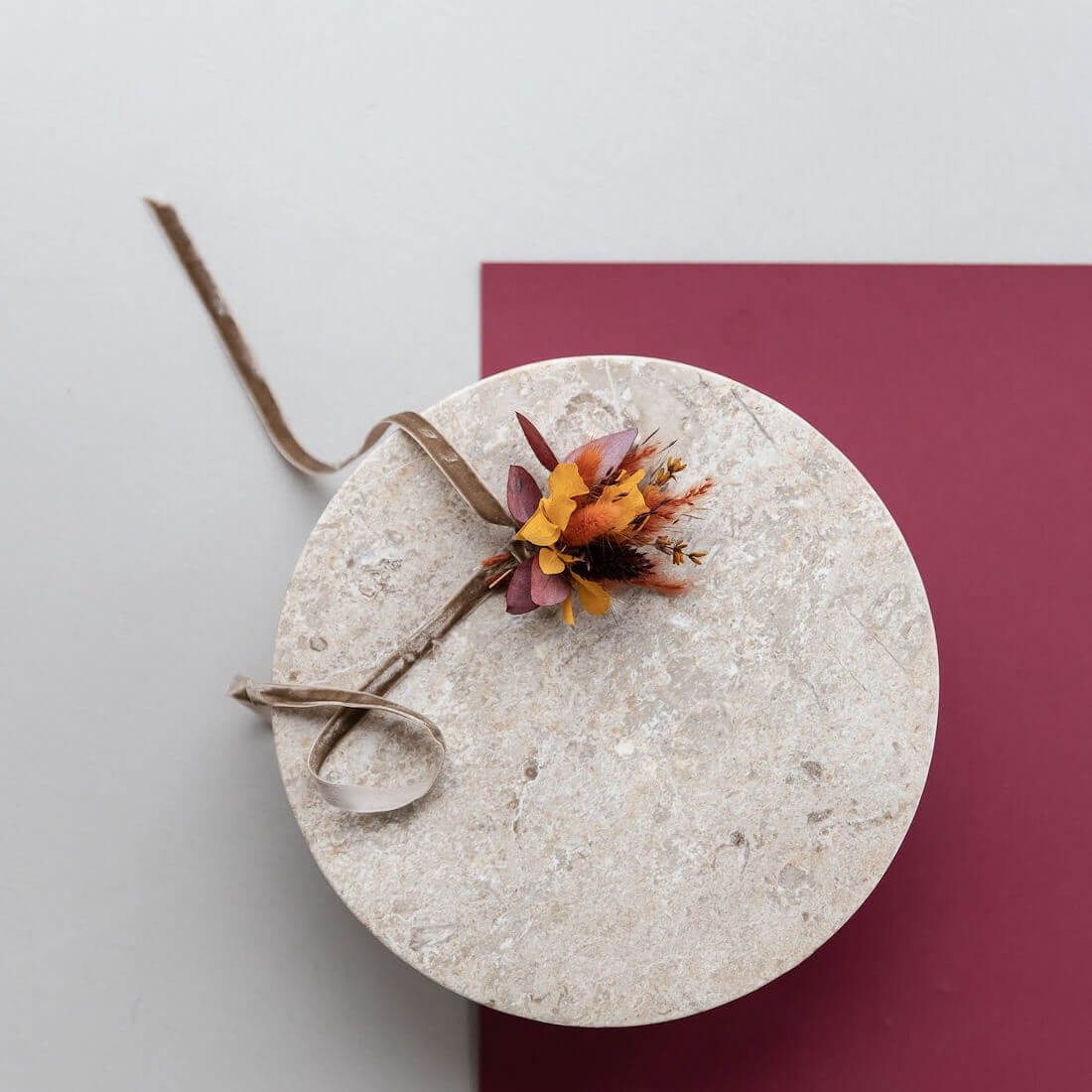 Trockenblume Indian Summer: Armband Trockenblumen – orange, LYKKE & You
